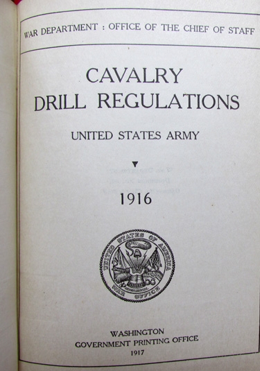 Books Manuals Us Grcons Wwi Era Manual Cavalry Drill Regulations