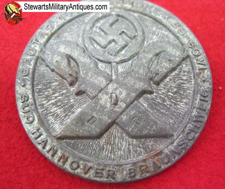 German WWII 1935 Gautag Hanover Tinnie