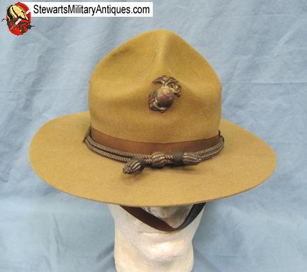 Stewarts Military Antiques - - US WWI Officers Campaign Hat, USMC EGA ...