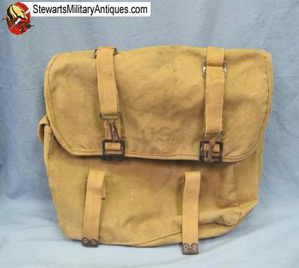 Stewarts Military Antiques - - US WWII Musette Bag, British Made - $65.00