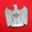 German WWII NSKOV Visor Hat Insignia, Zinc