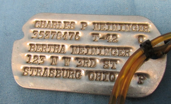 Stewarts Military Antiques - - US WWII NOK Dog Tag Set, Ohio Soldier ...