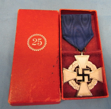 German WWII Cased 25 Year Faithful Service Cross Cased