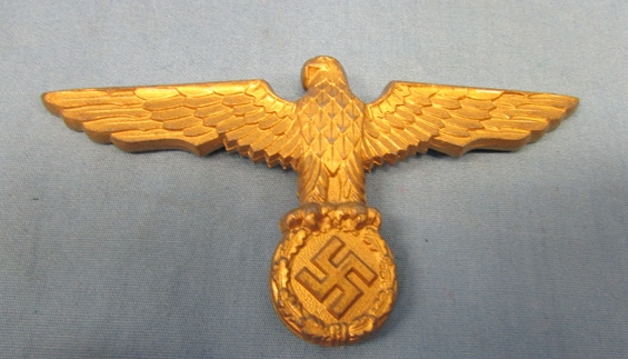 German WWII Kriegsmarine Large Pattern Tropical Helmet Eagle, KWM Maker