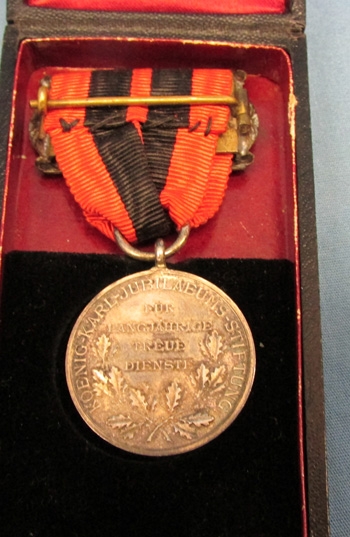 German, Pre WWI Kingdom of Wurttemberg Royal Long Service Medal, Cased