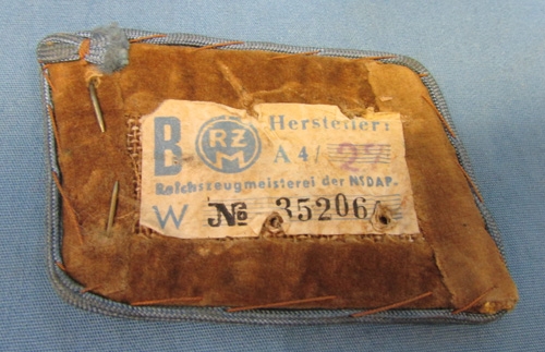 German WWII NSDAP Obergemeinschaftsleiter Collar Tab Gau Level, RZM Tag