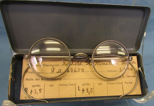 Stewarts Military Antiques German Wwii Dienst Brille Glasses And Case Identified Luftwaffe
