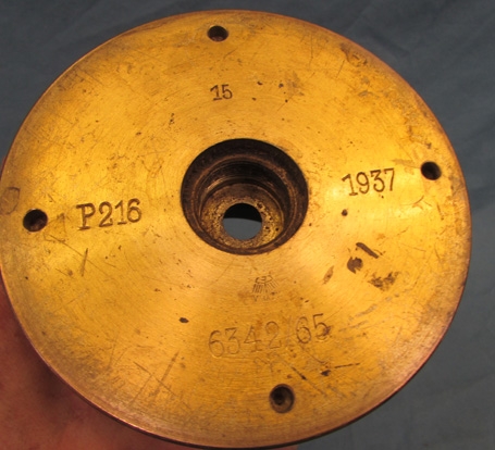 Stewarts Military Antiques - - German WWII Brass Artillery Shell Casing,  1937 - $95.00