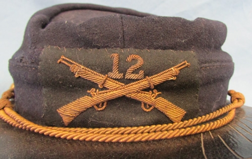 US Indian Wars Era M1872 Infantry Officers Kepi, 12th Infantry