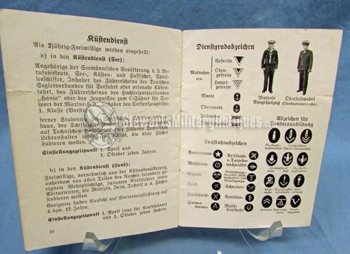 German WWII Kriegsmarine Recruiting Booklet