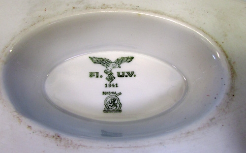 German WWII Luftwaffe 1941 Dated Messhall Gravyboat