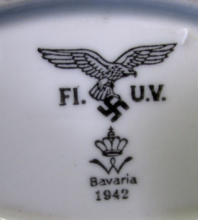 German WWII Luftwaffe Large Ceramic Serving Platter, 1942