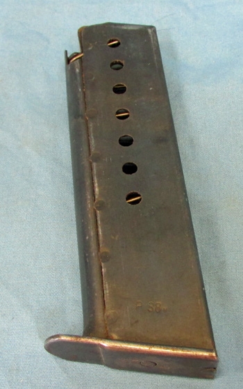 German WWII P38 Magazine, Blue Finish