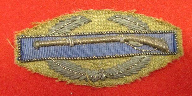 US WWII Bullion Combat Infantry Badge, Cloth (CIB)