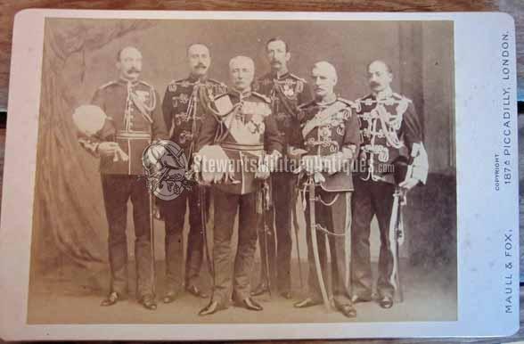 British 19th Century Cabinet Card, Viscount Garnet Wolseley & Staff