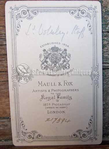 British 19th Century Cabinet Card, Viscount Garnet Wolseley & Staff