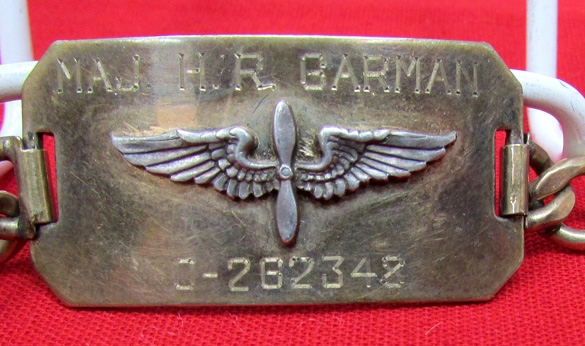 World War 2 Sterling Silver I.D. Locket Bracelet US Air Corps w/  Name/Serial