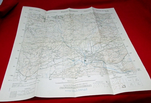 German WWII Army Map, Italian Front,