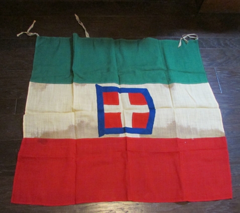 Italian WWII Wool Flag, 36 x 38 Inches