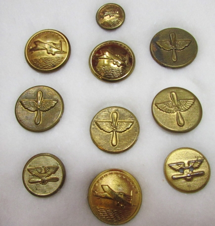 Insignia Metal US US 1920's-30's Commercial Aviation Coat Button Lot ...