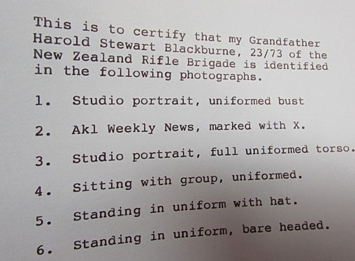 New Zealand Rifle Brigade, Harold Stewart Blackburne