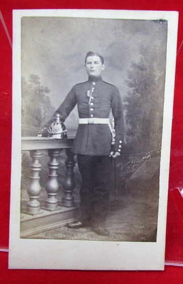 German Franco Prussian War 1870 Era CDV, Foot Artillery Soldier