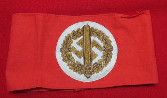 German WWII, SA Sports Armband, Full RZM Tag, 443580