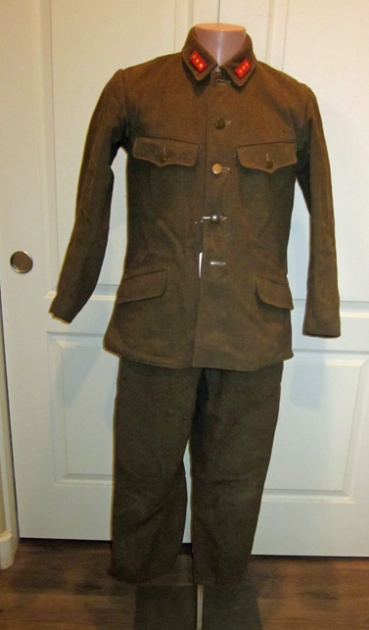 Japanese WWII Army Issue Type 3 Enlisted Wool Coat & Trousers