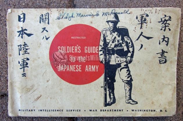US WWII Manual, Soldier's Guide to the Japanese Army, 1944