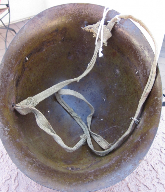 Japanese WWII Imperial Navy Late War Steel Helmet Shell
