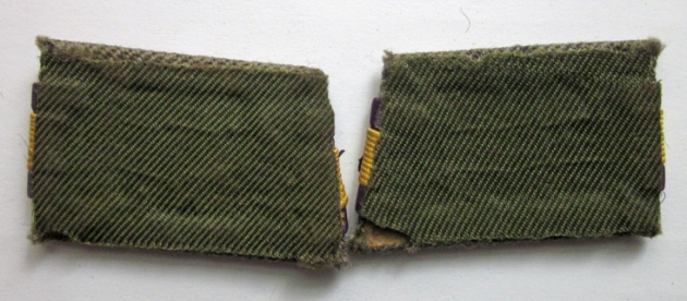 Japanese WWII Imperial Navy Ensign Green Uniform Collar Rank, Engineering