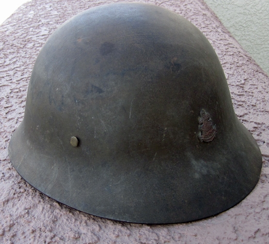 Japanese WWII Civil Defense Uniform Coat, Belt & Helmet