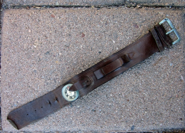 Japanese WWII Leather Watchband & Compass