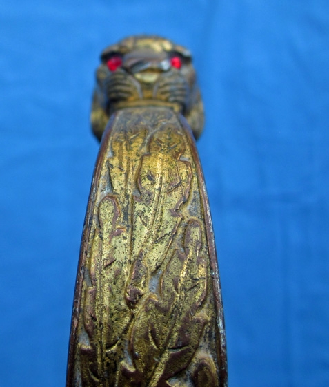 German WWII Heer Officers Sword, Richard Herder Mfg, Lion Head Pommel