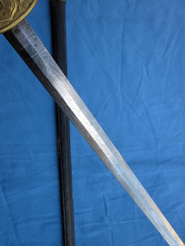 German Imperial Era, Bavarian Civil Officials Sword, King Ludwig Era, Etched Blade, Clemens & Jung