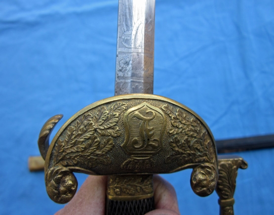 German Imperial Era, Bavarian Civil Officials Sword, King Ludwig Era, Etched Blade, Clemens & Jung