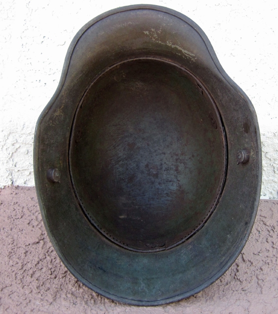 German WWI Stahlhelm, Si66, Liner Band & Rivets, Original Paint