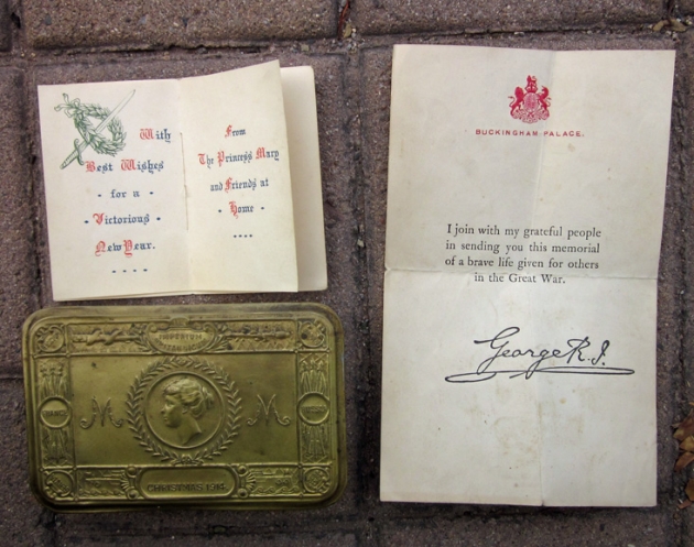British WWI Princess Mary Tin, Christmas 1914 & Chritmas Card