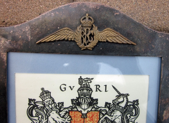 British WWI Royal Flying Corps Pilot Memorial Plaque, 1917