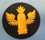 Photo: Insignia Cloth German WWII Kriegsmarine Rate, Artillery