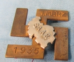 German WWII, SAAR 1935 Tinnie, Deschler, Munchen Mfg.