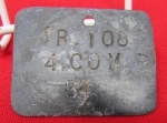 Photo: Identity Tags German Pre WWI Rectangular Identity Tag, 108th Saxon Infantry