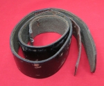 German WWII Wehrmacht Black Patent Leather Dress Belt, Maker Marked