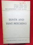 Photo: Books & Manuals US WWII Field Manual Tents and Tent Pitching, FM 20-15, 1945
