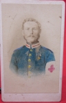 Photo: Photography German Franco Prussian War 1870 Era CDV, Colorized Medical Sanitater