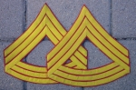 US WWI USMC Sergeant Major Dress Chevrons, Pair