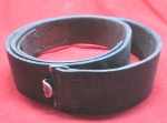 German WWII Wehrmacht Black Leather Enlisted Service Belt, 100 cm, 1937