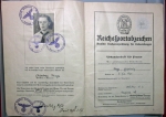 German WWII DRL Sports Badge Document, BDM Girl 1943