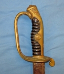 Photo: Japanese WWII Company Grade Army Officers Dress Sword, Silver Family Mon Grip