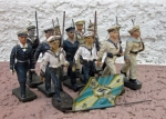 Photo: German WWII Kriegsmarine 14 Piece Toy Soldier Lot, Elastolin & Lineol